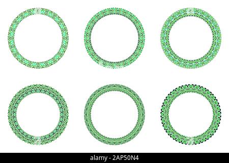 Geometrische abstrakte Kies Mosaik Rahmen Set - Rundschreiben Vektor Elemente Stock Vektor