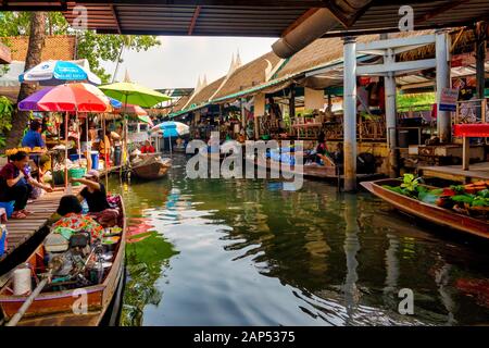 Talin Chan Floating Market, Bangkok, Thailand, Stockfoto