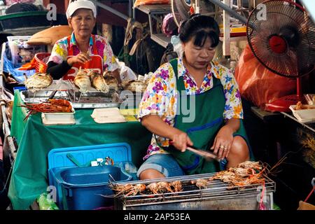 Talin Chan Floating Market, Bangkok, Thailand, Stockfoto