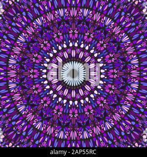 Orientalische psychedelischen radial Ornament mandala Hintergrund-abstrakten Rundschreiben hypnotischen floral Vector Illustration Stock Vektor