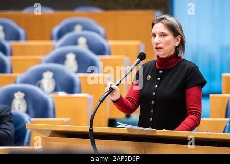 Den Haag, Niederlande. 21 Jan, 2020. DEN HAAG, 14-01-2020, Frage Stunde im niederländischen Parlament. Groenlinks Mitglied des Parlaments Laura Bromet. Credit: Pro Schüsse/Alamy leben Nachrichten Stockfoto