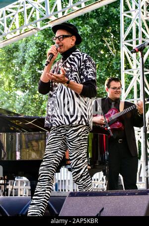 Jeff Goldbloom trat auf der Bühne beim BottleRock Festival 2019 in Napa Valley, Kalifornien auf. Stockfoto