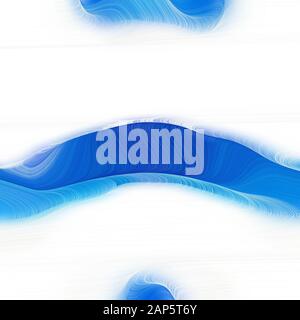 Kreative square Grafik mit weißer Rauch, kräftiges Blau und Hellblau Farbe. curvy Hintergrund Abbildung. Stockfoto