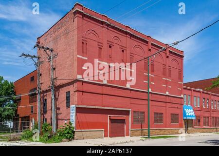 Ehemalige Brauerei im Viertel Canaryville Stockfoto