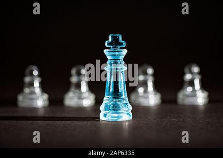 Schach Geschäftserfolg, Leadership-Konzept. Stockfoto