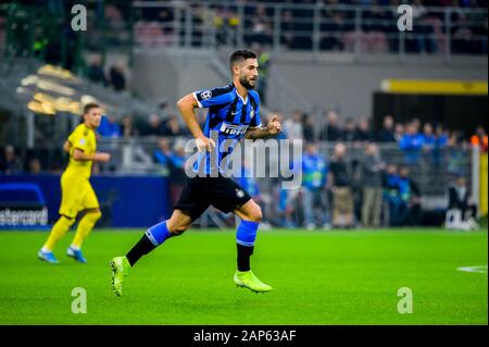 Mailand - Oct 23, 2019: Roberto Gagliardini 5. FC Inter-Borussia Dortmund. Champions League. Stadio San Siro Stockfoto