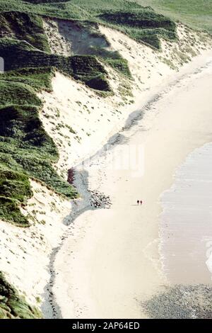 Five Finger Strand und die Dünen von Lagg, Trawbreaga Bay, Inishowen Donegal, Irland. Dünen sind hier am höchsten in Europa. Auf dem Wild Atlantic Way Trail Stockfoto