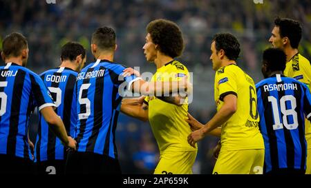 Mailand - Oct 23, 2019: Roberto Gagliardini 5. FC Inter-Borussia Dortmund. Champions League. Stadio San Siro Stockfoto