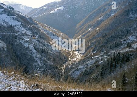 Blick auf das Tal der Galyan in der Türkei von maçka trabzon Stockfoto