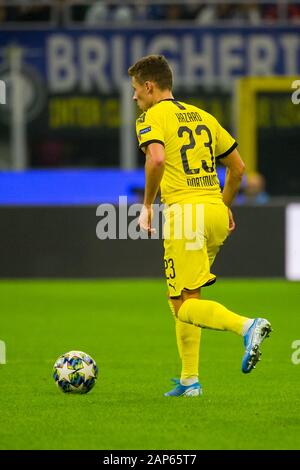 Mailand - Oct 23, 2019: Thorgan Gefahr 23. FC Inter-Borussia Dortmund. Champions League. Stadio San Siro Stockfoto