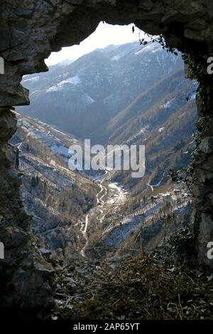 Blick auf das Tal der Galyan in der Türkei von maçka trabzon Stockfoto