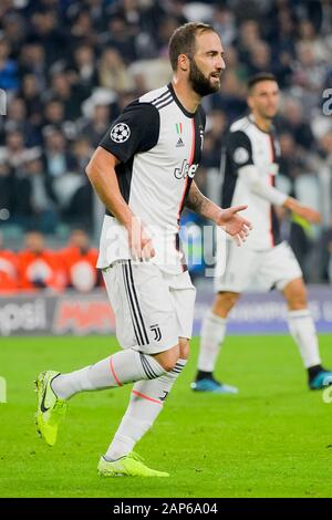 Turin - Oct 22, 2019: Gonzalo Higuain 21. Juventus - Lokomotive Moskau. UEFA Champions League. Mathcday 3. Allianz Stadion. Stockfoto