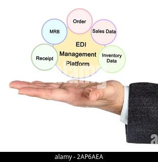 Komponenten der EDI Management Platform Stockfoto