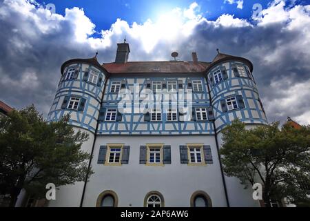 Obersontheim ist eine sehenswerte Stadt in Deutschland Stockfoto