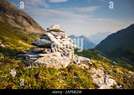 Steinkairn, Pyramide, in Österreich Alpen in der Nähe von Giglachseen Stockfoto