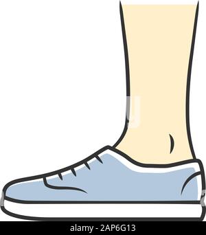 Trainer blau Symbol. Frauen und Männer stilvolle Schuhe Design. Casual Unisex Sneakers, moderne und komfortable Tennisschuhe. Männliche und weibliche Herbst, spri Stock Vektor