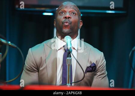Bala Cynwyd, PA, USA. 21 Jan, 2020. : Terry Crews Interview in Q102 Studio in Bala Cynwyd, Pa 21. Januar 2020 *** Haus Ab *** Quelle:: Star Shooter / Medien Punch/Alamy leben Nachrichten Stockfoto
