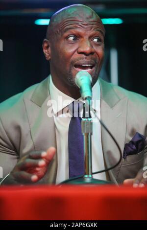 Bala Cynwyd, PA, USA. 21 Jan, 2020. : Terry Crews Interview in Q102 Studio in Bala Cynwyd, Pa 21. Januar 2020 *** Haus Ab *** Quelle:: Star Shooter / Medien Punch/Alamy leben Nachrichten Stockfoto