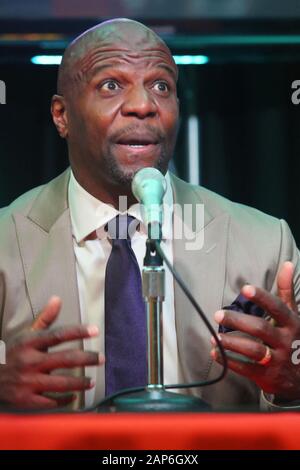 Bala Cynwyd, PA, USA. 21 Jan, 2020. : Terry Crews Interview in Q102 Studio in Bala Cynwyd, Pa 21. Januar 2020 *** Haus Ab *** Quelle:: Star Shooter / Medien Punch/Alamy leben Nachrichten Stockfoto