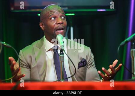 Bala Cynwyd, PA, USA. 21 Jan, 2020. : Terry Crews Interview in Q102 Studio in Bala Cynwyd, Pa 21. Januar 2020 *** Haus Ab *** Quelle:: Star Shooter / Medien Punch/Alamy leben Nachrichten Stockfoto
