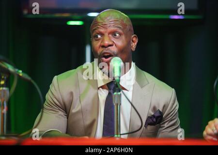 Bala Cynwyd, PA, USA. 21 Jan, 2020. : Terry Crews Interview in Q102 Studio in Bala Cynwyd, Pa 21. Januar 2020 *** Haus Ab *** Quelle:: Star Shooter / Medien Punch/Alamy leben Nachrichten Stockfoto
