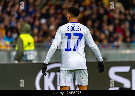 Kiew - Mar 14, 2019: Sidcley 17. Dynamo Kiew - FC Chelsea London. UEFA Europa League. NSC Olympiyskiy Stadion Stockfoto