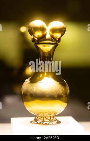 Der Poporo Quimbaya Aus Gold (Goldmuseum, Bogotá, Kolumbien) Stockfoto