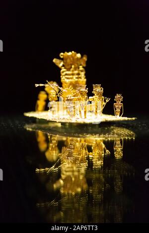 Der Poporo Quimbaya Aus Gold (Goldmuseum, Bogotá, Kolumbien) Stockfoto