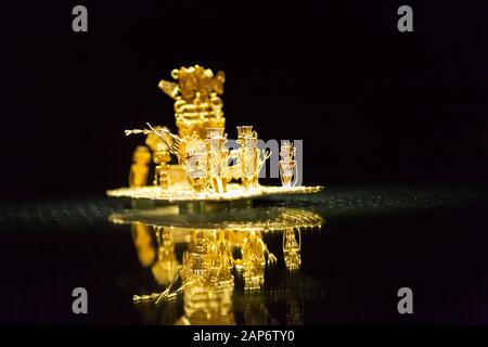 Der Poporo Quimbaya Aus Gold (Goldmuseum, Bogotá, Kolumbien) Stockfoto