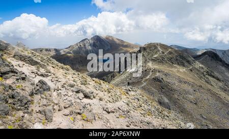 Birdview von Lago de la Luna, Nevado de Toluca, Mexiko Stockfoto