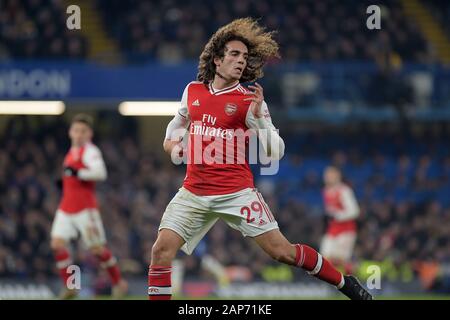 London, Großbritannien. 21 Jan, 2020. Matteo Guendouzi von Arsenal im Chelsea gegen Arsenal in der Premier League an der Stamford Bridge London 21. November 2020 - EDITORIAL NUR VERWENDEN Keine Verwendung mit nicht autorisierten Audio-, Video-, Daten-, Spielpläne (außerhalb der EU), Verein/liga Logos oder "live" Dienstleistungen. On-line-in-Verwendung beschränkt auf 45 Bilder (15 zusätzliche Zeit). Kein Einsatz zu emulieren, bewegte Bilder. Keine Verwendung in Wetten, Spiele oder einzelne Verein/Liga/player Publikationen/Dienstleistungen - Credit: MARTIN DALTON/Alamy leben Nachrichten Stockfoto