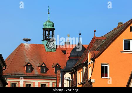 Rathaus Neustadt an der Aisch ist eine Stadt in Deutschland mit vielen historischen Sehenswürdigkeiten Stockfoto