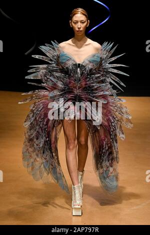 Paris, Frankreich. 20 Jan, 2020. IRIS VAN HERPEN Haute Couture SS 20 Start- und Landebahn bei Haute Couture Januar 2020 - Paris, Frankreich 20/01/2020 | Verwendung der weltweiten Kredit: dpa/Alamy leben Nachrichten Stockfoto