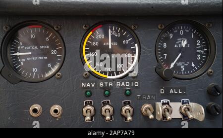 Ultraleichtflugzeuge Ultraleichtflugzeuge Instrumententafel Stockfoto