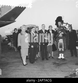 Anreise Lord Provost van Glasgow am Flughafen Schiphol Datum: Dezember 6, 1959 Keywords: Ankunft Persönlicher Name: Lord Provost Stockfoto