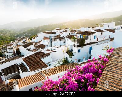 Weiße Stadt von Frigiliana in Malaga, Spanien Stockfoto