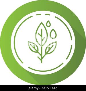 Parabenfrei grünen, flachen Design lange Schatten glyph Icon. Organische, ungiftig, nicht-chemische Pharmazie. Natürliche Kosmetik hypoallergen. Produkt kostenlos in Stock Vektor