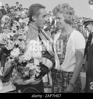 Ab Geldermans radfahren Champion, in Rainbow jersey Datum: 29 Juli 1962 Keywords: Champions, rainbow Trikots, Radfahrer Persönlicher Name: Geldermans, Ab Stockfoto