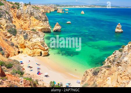 Praia Camilo, Lagos, Algarve, Portugal Stockfoto