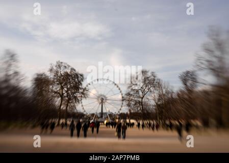 Impressionistischer Blick auf den Jardin de Tulleries, Paris Stockfoto