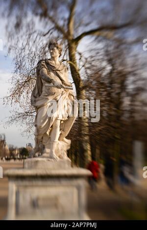 Impressionistischer Blick auf den Jardin de Tulleries, Paris Stockfoto