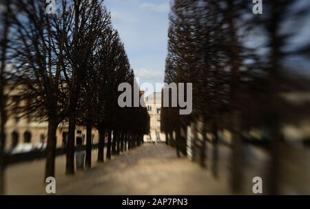 Impressionistischer Blick auf den Jardin de Tulleries, Paris Stockfoto