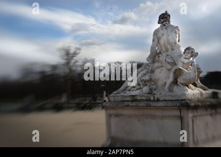 Impressionistischer Blick auf den Jardin de Tulleries, Paris Stockfoto