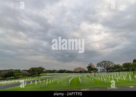 Manila American National Cemetery and Memorial. Ehrung derjenigen, die während des 2. Weltkriegs im Pazifiktheater kämpften und starben Stockfoto