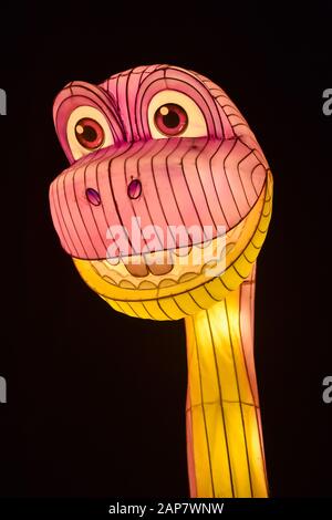 London, Großbritannien. Januar 2020. Chinesische Laterne Sculpture während der Lightopia auf dem atemberaubenden Gelände des Chiswick House and Gardens in London. Credit: Sopa Images Limited/Alamy Live News Stockfoto