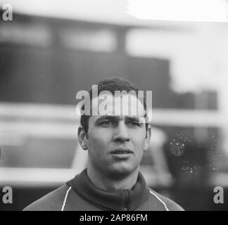AJAX gegen Telstar 6-2, OP Carlos (Telstar) Datum: 13. März 1966 Schlagwörter: Sport, Fußball Personenname: Wisnesky, Carlos Institutionenname: AJAX, Telstar Stockfoto