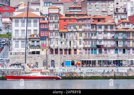 Porto Flussufer am Fluss Duero, Porto, Portugal Stockfoto