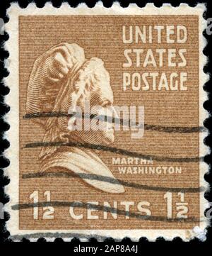 Martha Washington (1731-1802), ehemalige First Lady der USA Stockfoto