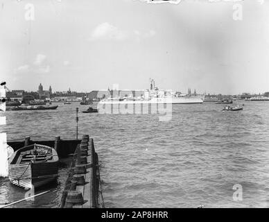 Britischer Torpedojau St Kitts Reverse Date: 15. Juli 1950 Schlagwörter: Torpedoboote Stockfoto