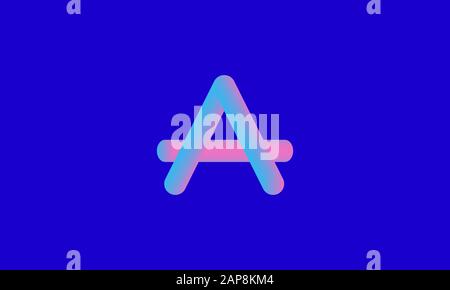 3D-Gradientenbuchstabe A, 3D-Buchstaben ein Logo-Design, Gradient A, 3D-Zierbuchstaben Stock Vektor